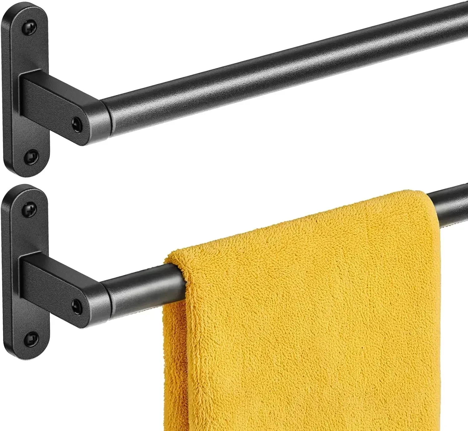 Home Essentials Bathroom Rack - Porte-serviettes noir mat pour salle de