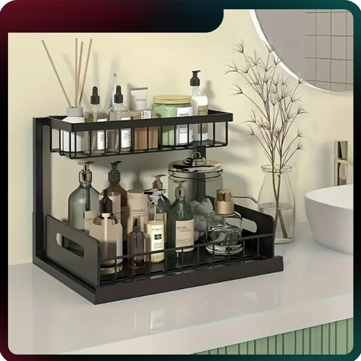 Home Bathroom Shelf - Organisateur de placard coulissant robuste sous
