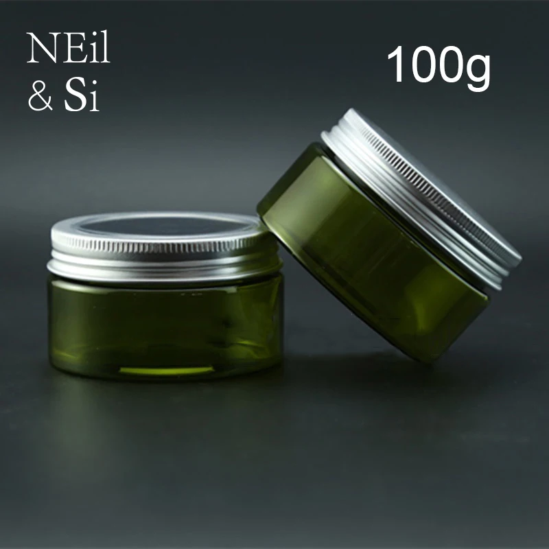 Bath Salts Jar - Pot vert en plastique avec bouchon