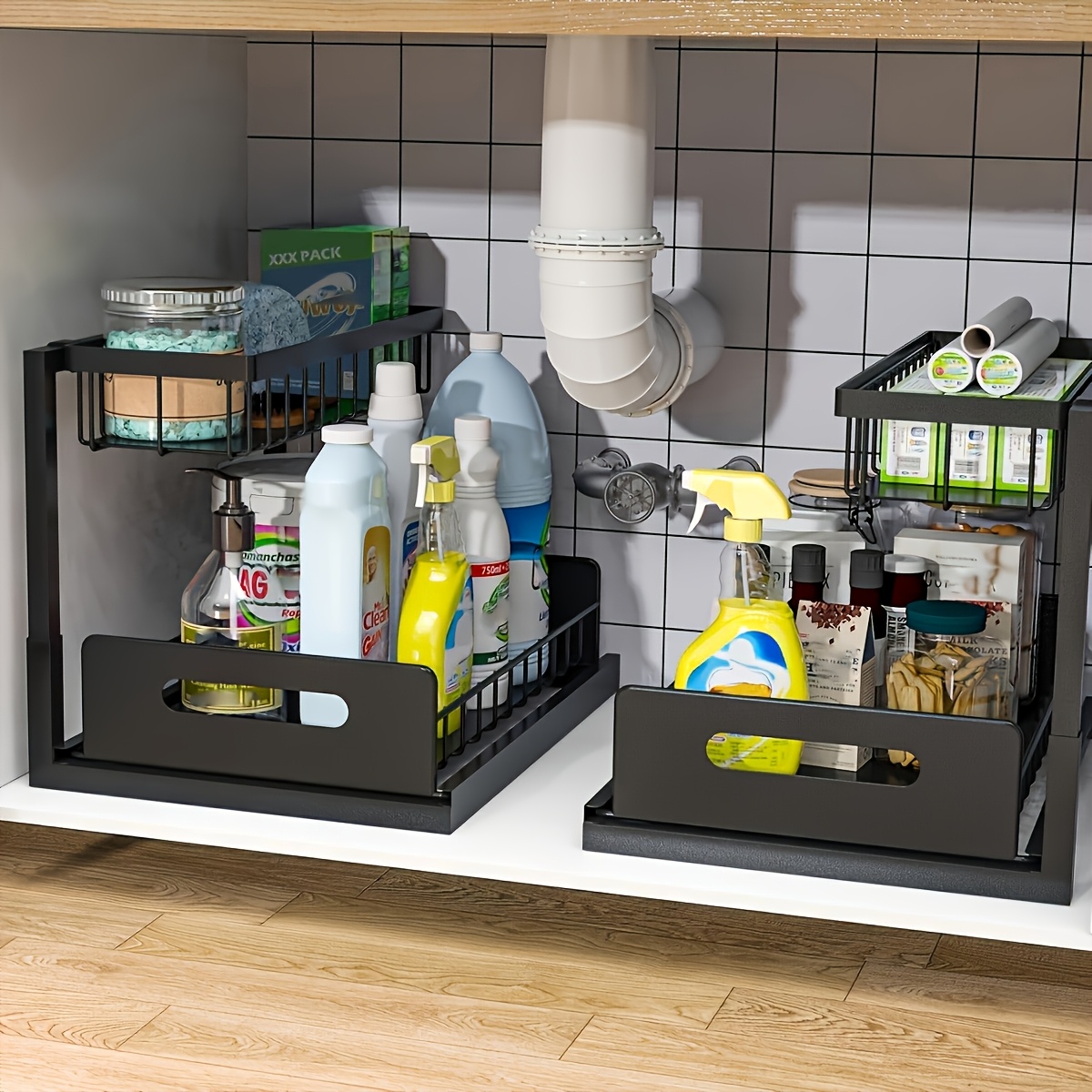 Home Essentials Bathroom Rack - Ensemble de supports de rangement de