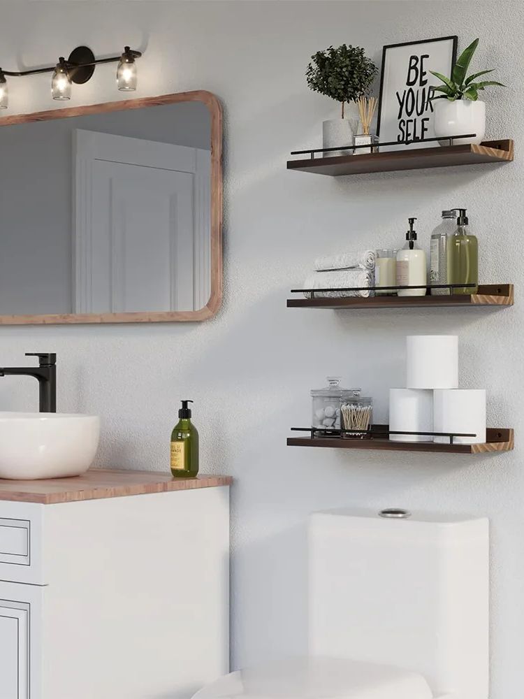 Support de rangement en bois s - Home Bathroom Shelf avis et prix