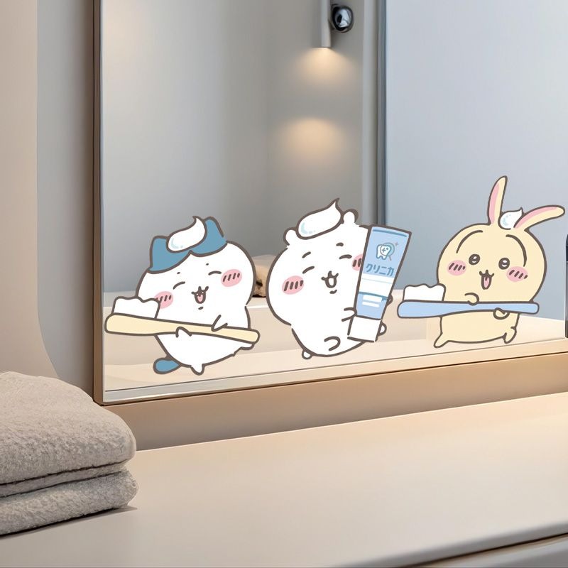 Autocollants miroir Chiikawa t - Home Bathroom Accessories avis et prix