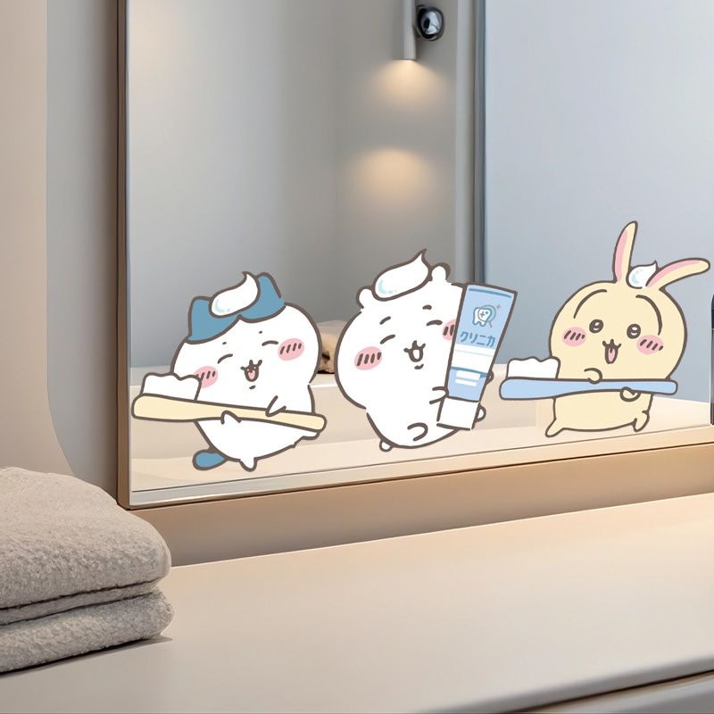Autocollants miroir Chiikawa t - Home Bathroom Accessories avis et prix