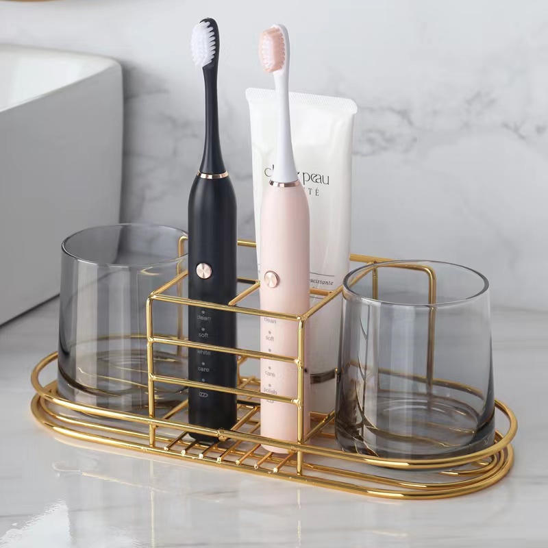 Support mural doré pour brosse - Home Bathroom Shelf avis et prix