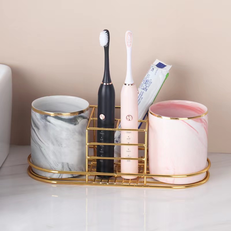 Support mural doré pour brosse - Home Bathroom Shelf avis et prix