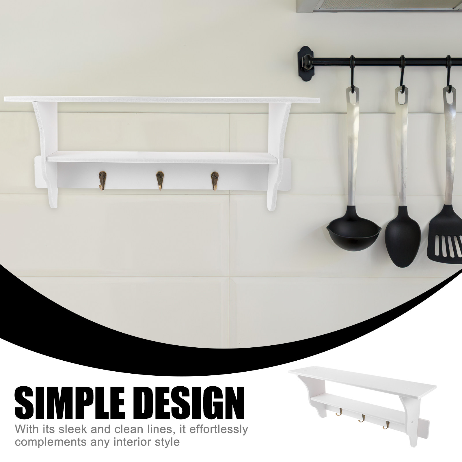 Étagère murale flottante blanc - Home Bathroom Shelf avis et prix