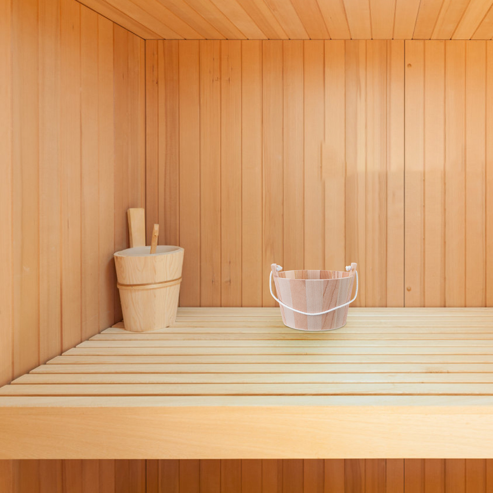 Seau de sauna en bois naturel  - Home Bathroom Accessories avis et prix