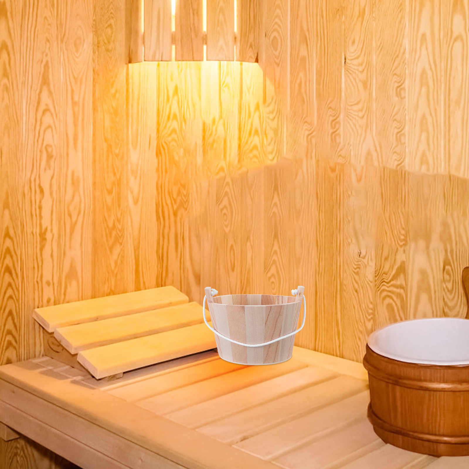 Seau de sauna en bois naturel  - Home Bathroom Accessories avis et prix