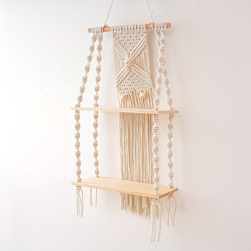 Décoration murale en macramé t - Home Bathroom Shelf avis et prix