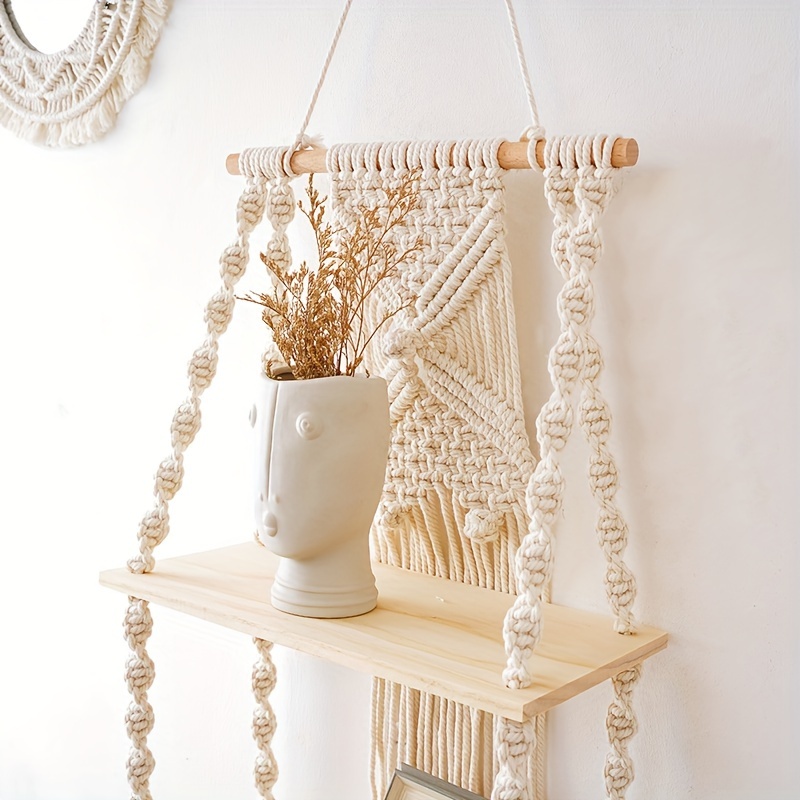 Décoration murale en macramé t - Home Bathroom Shelf avis et prix
