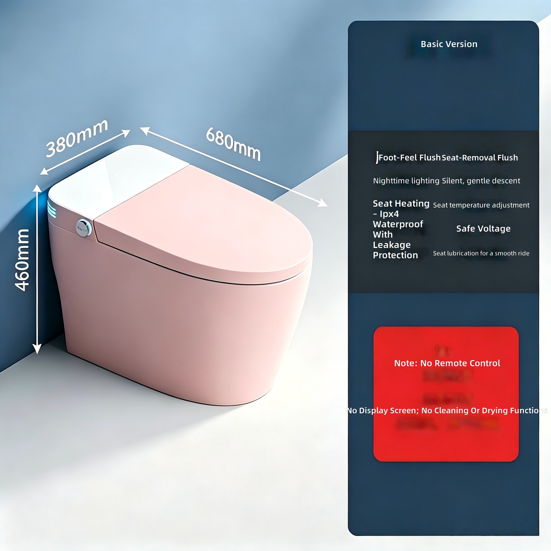 Toilette intelligente, rose, t - Home In Bathroom avis et prix