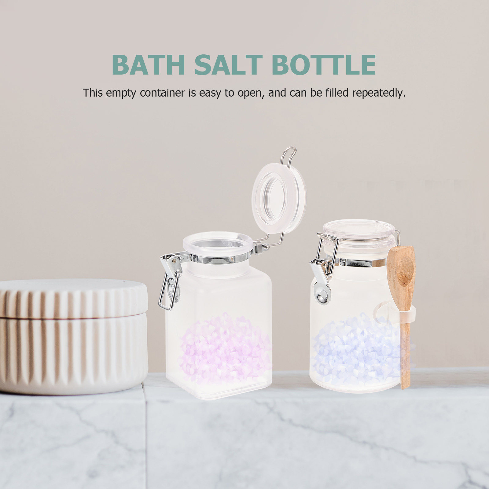 2 ensembles de pots de stockag - Bath Salts Jar avis et prix